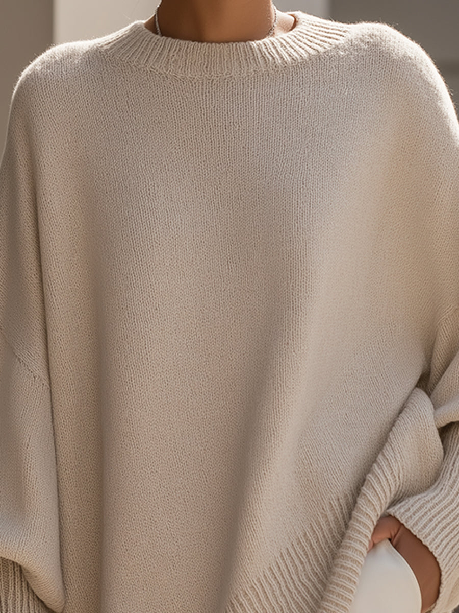 Cozy Chunky Knit Poncho - Oversized Sweater