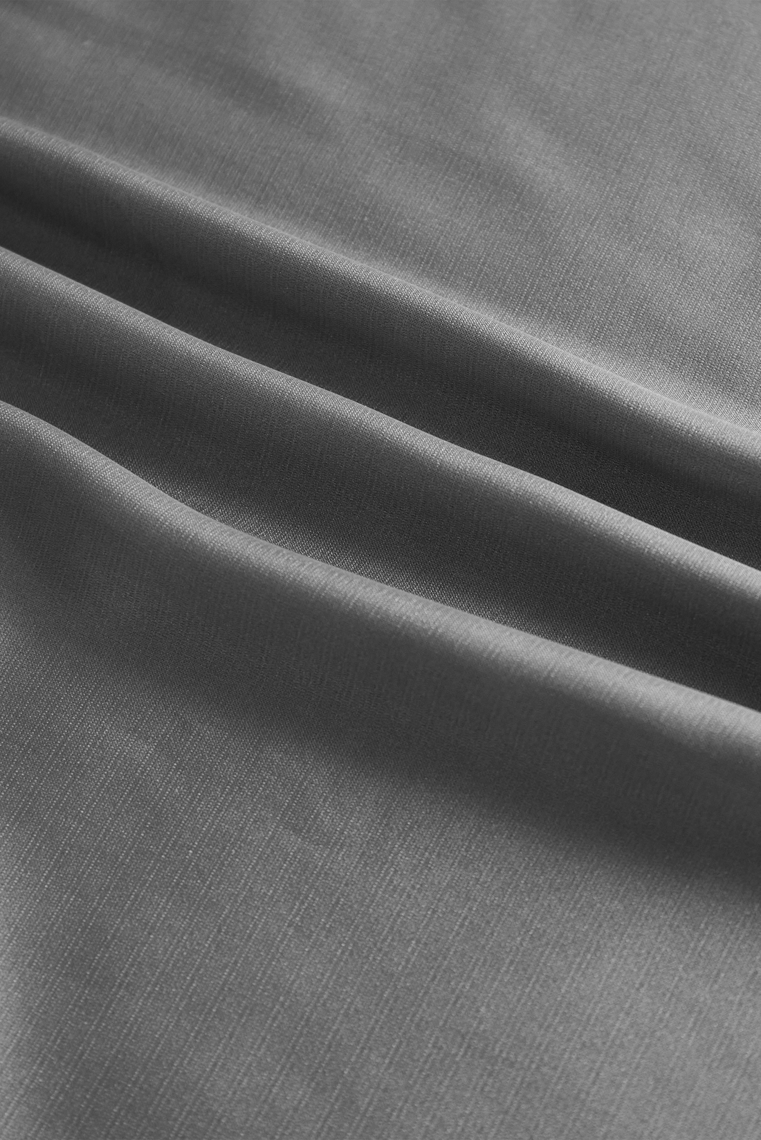Charcoal Grey Satin Subtle Tailored Fit - Blouse
