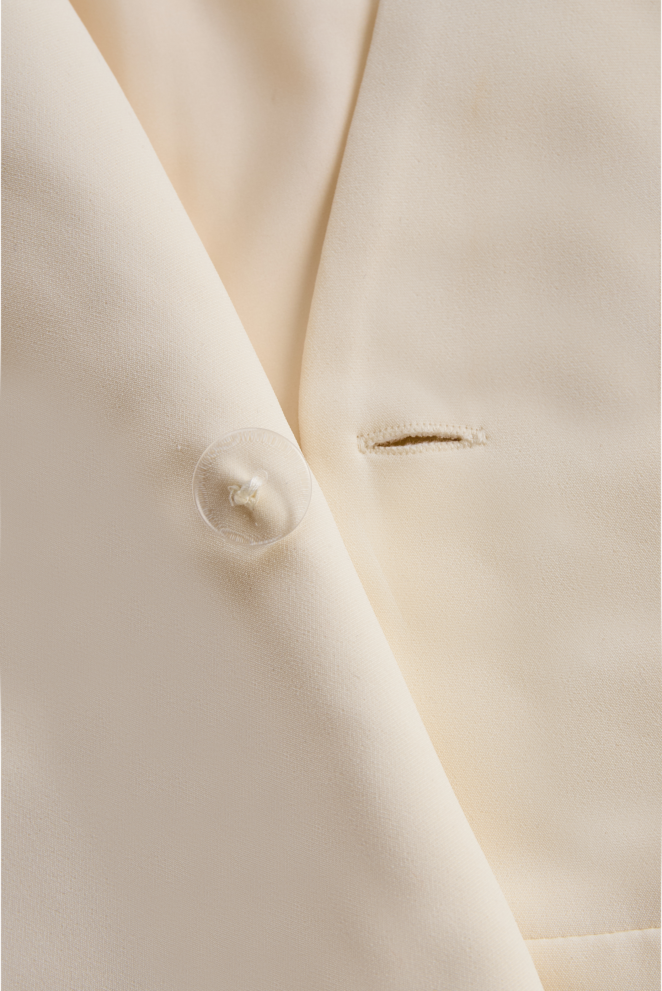 Tailored White Sleeveless Blazer With Gold Trim - Romper