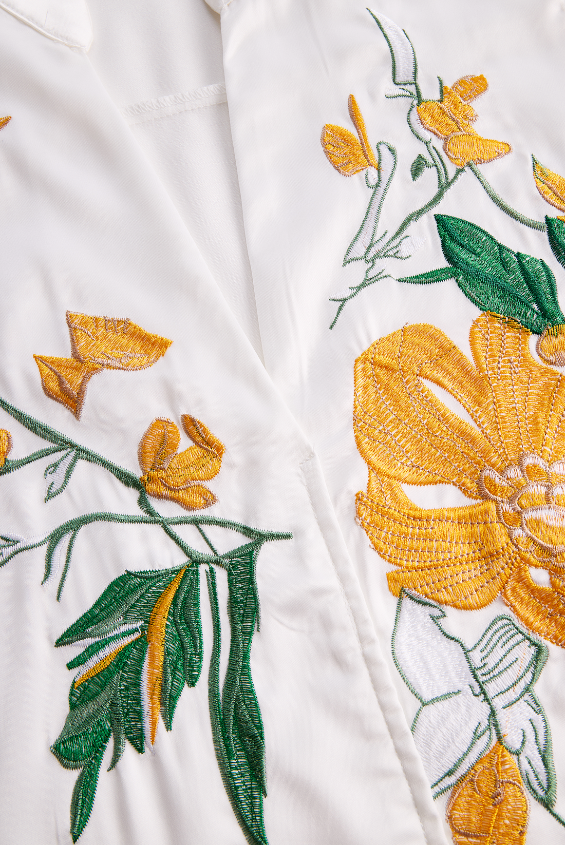 Women's Yellow Floral Embroidered Sleeveless - Blouse