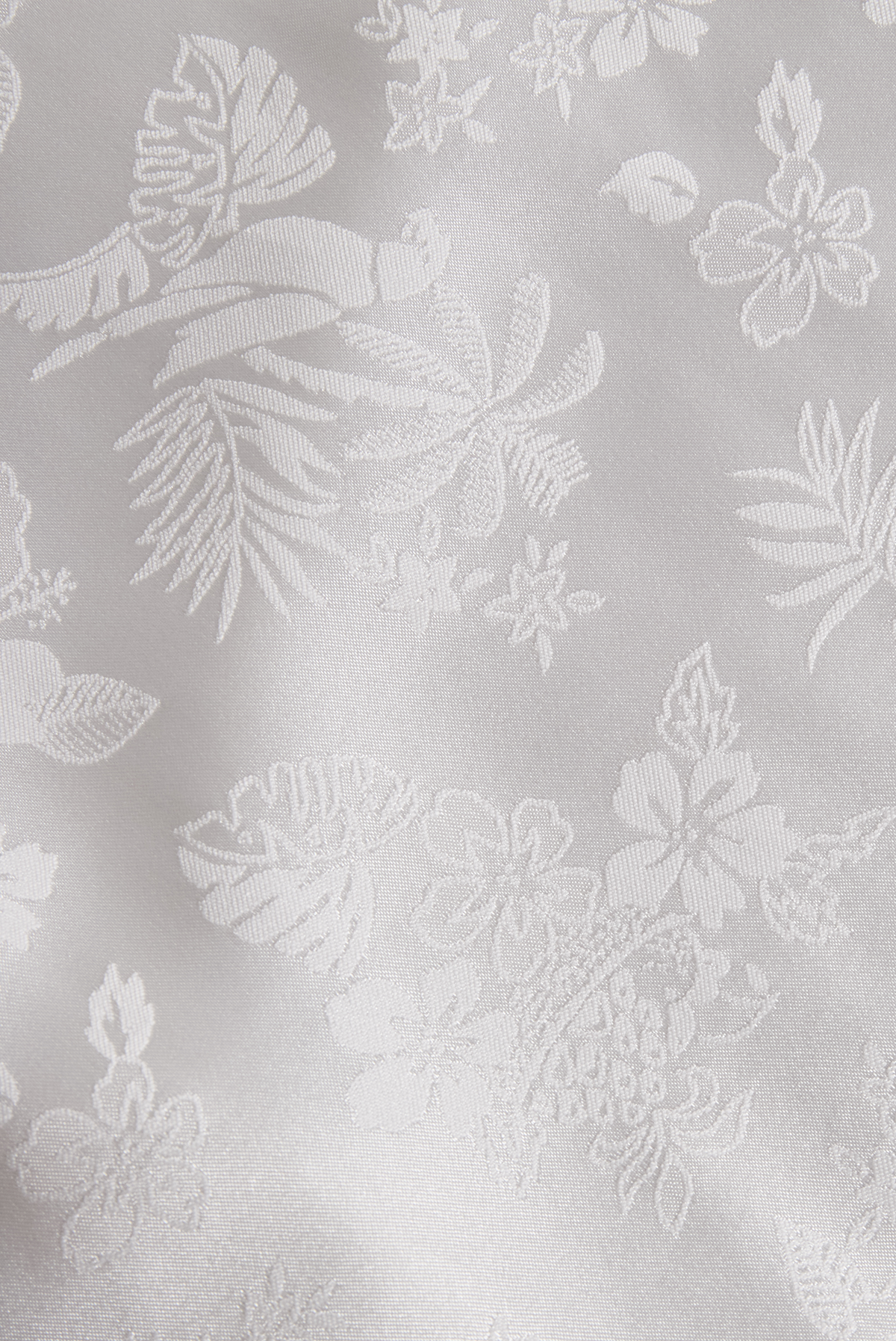 Elegant Ivory Satin Jacquard - Women's Shirt