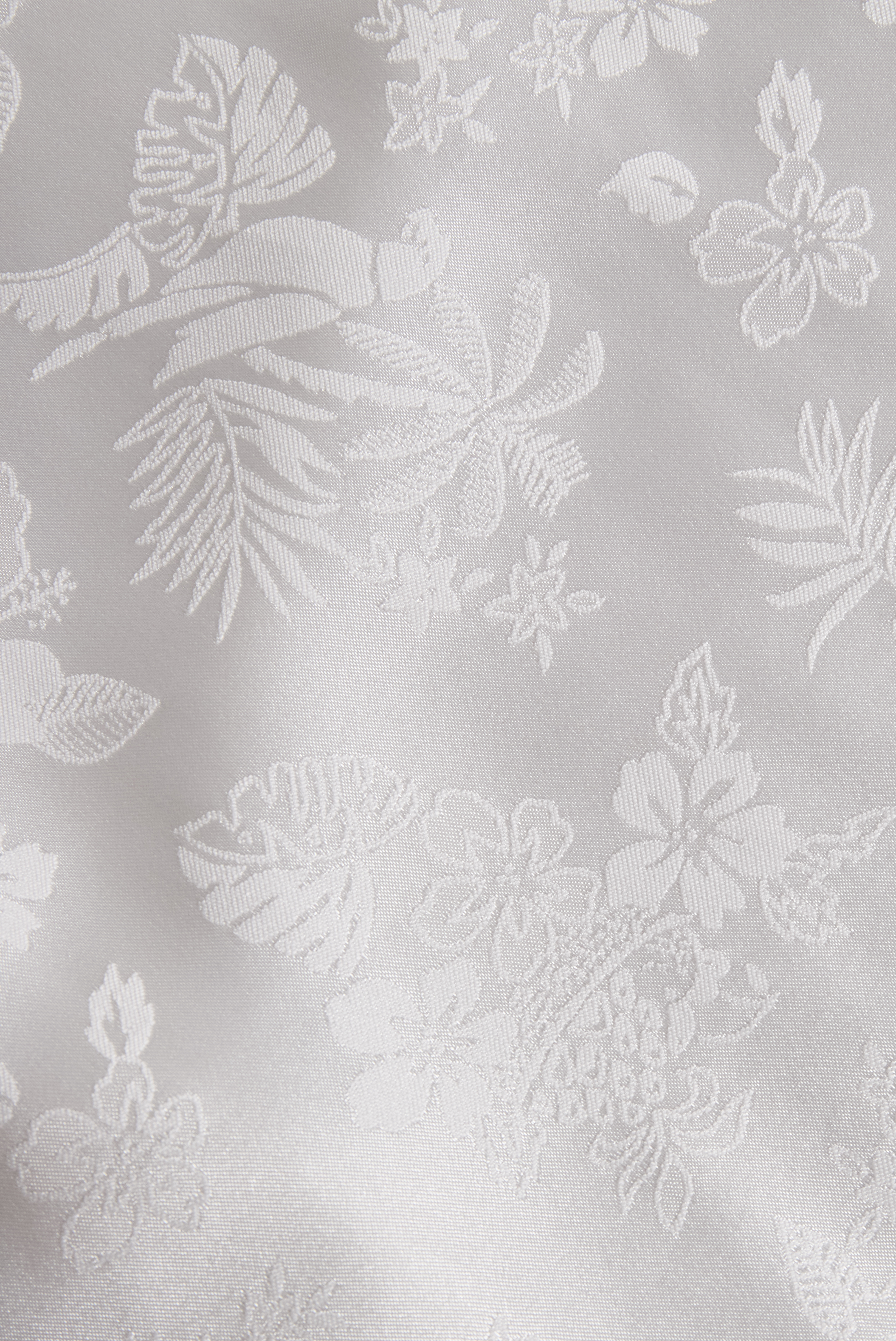 Elegant Ivory Satin Jacquard - Women's Shirt