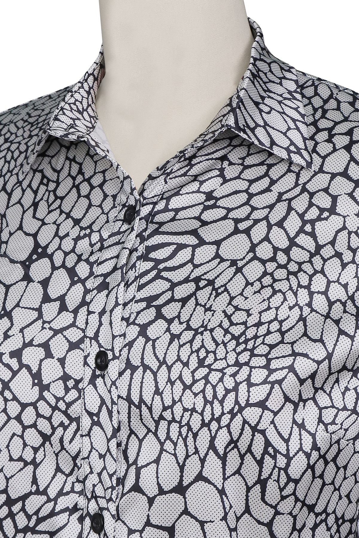 Modern Satin Printed Snake Pattern - Blouse