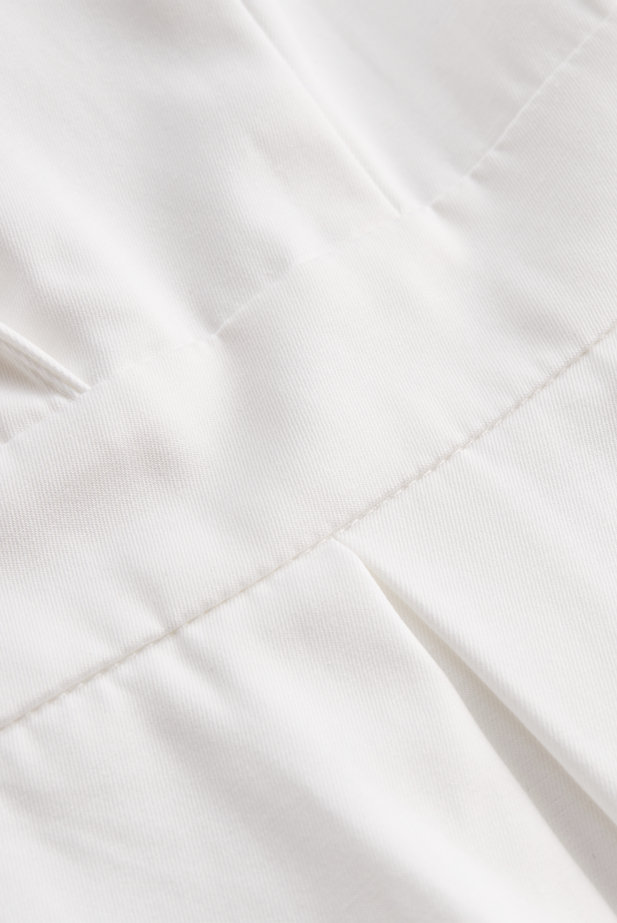 White Pleated Button-Front Shirt Dress - Mini Dress