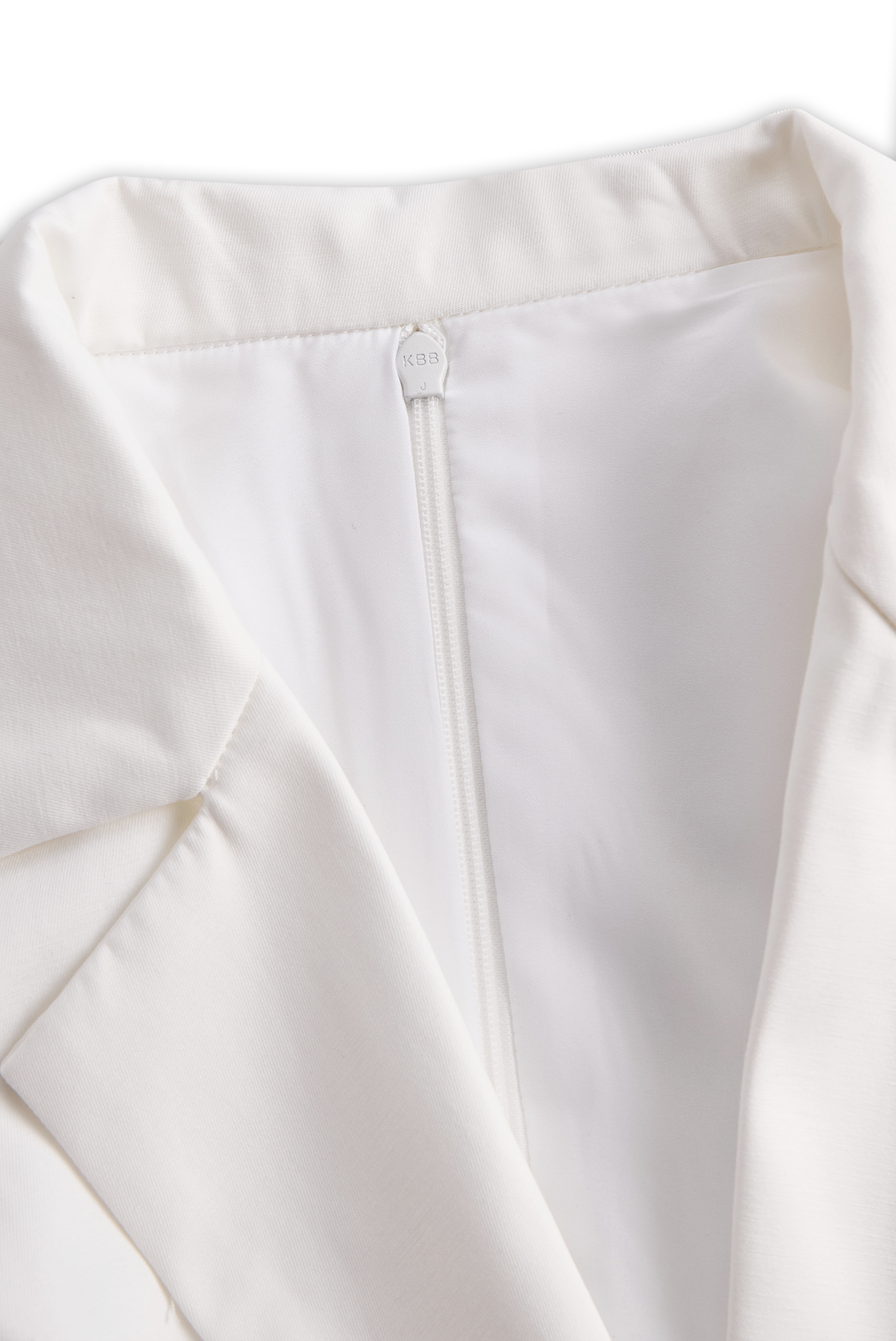 White Pleated Button-Front Shirt Dress - Mini Dress