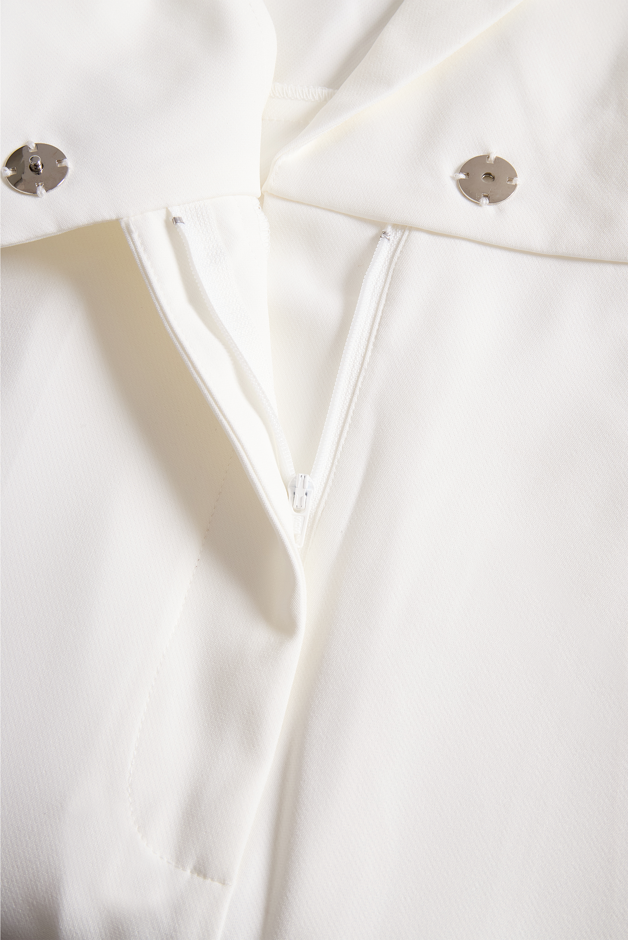 Classic Ivory Belted Tailored Silhouette - Jumpsuit