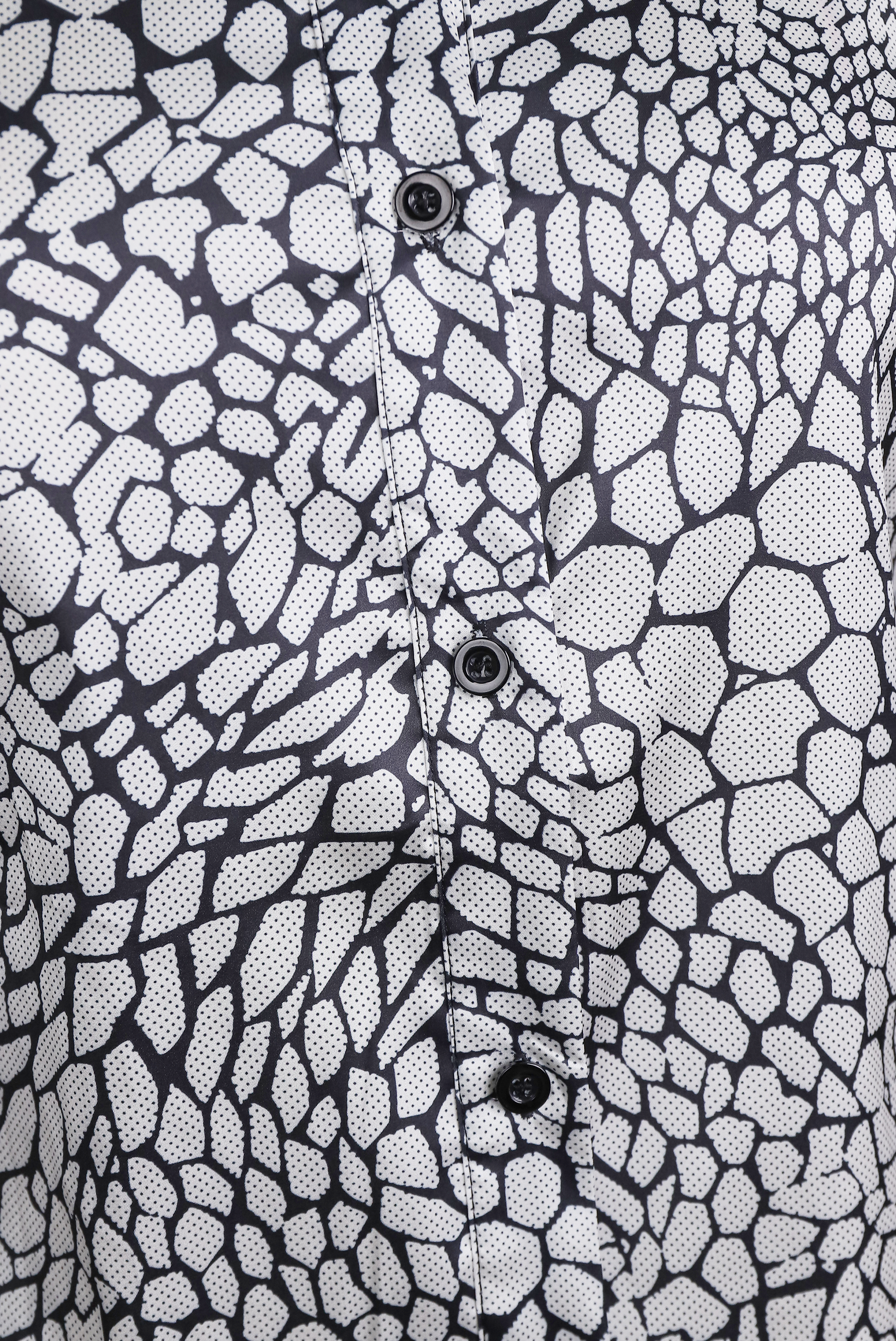 Modern Satin Printed Snake Pattern - Blouse