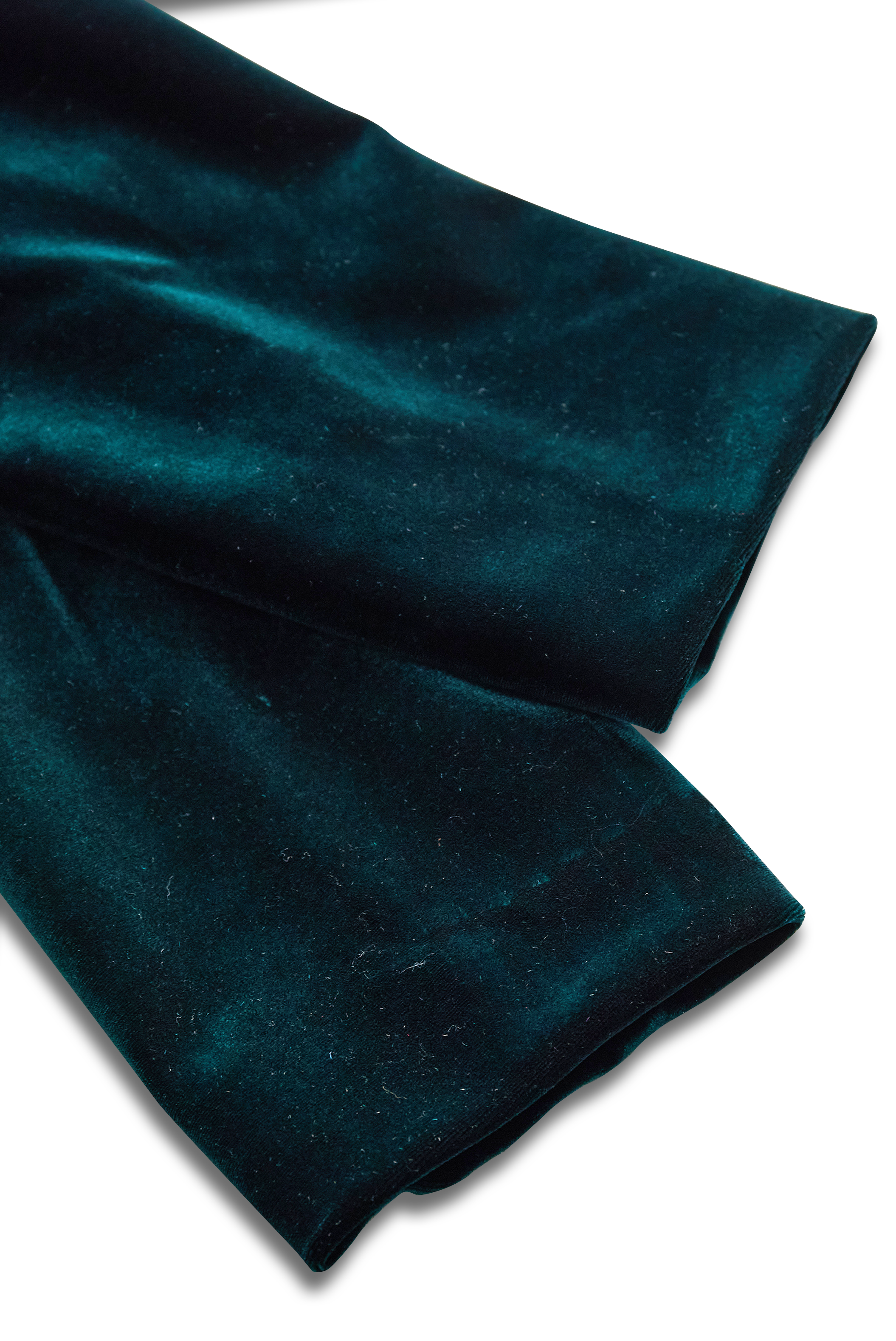 Emerald Velvet with Satin Lapels & Rose Embroidery - Blazer