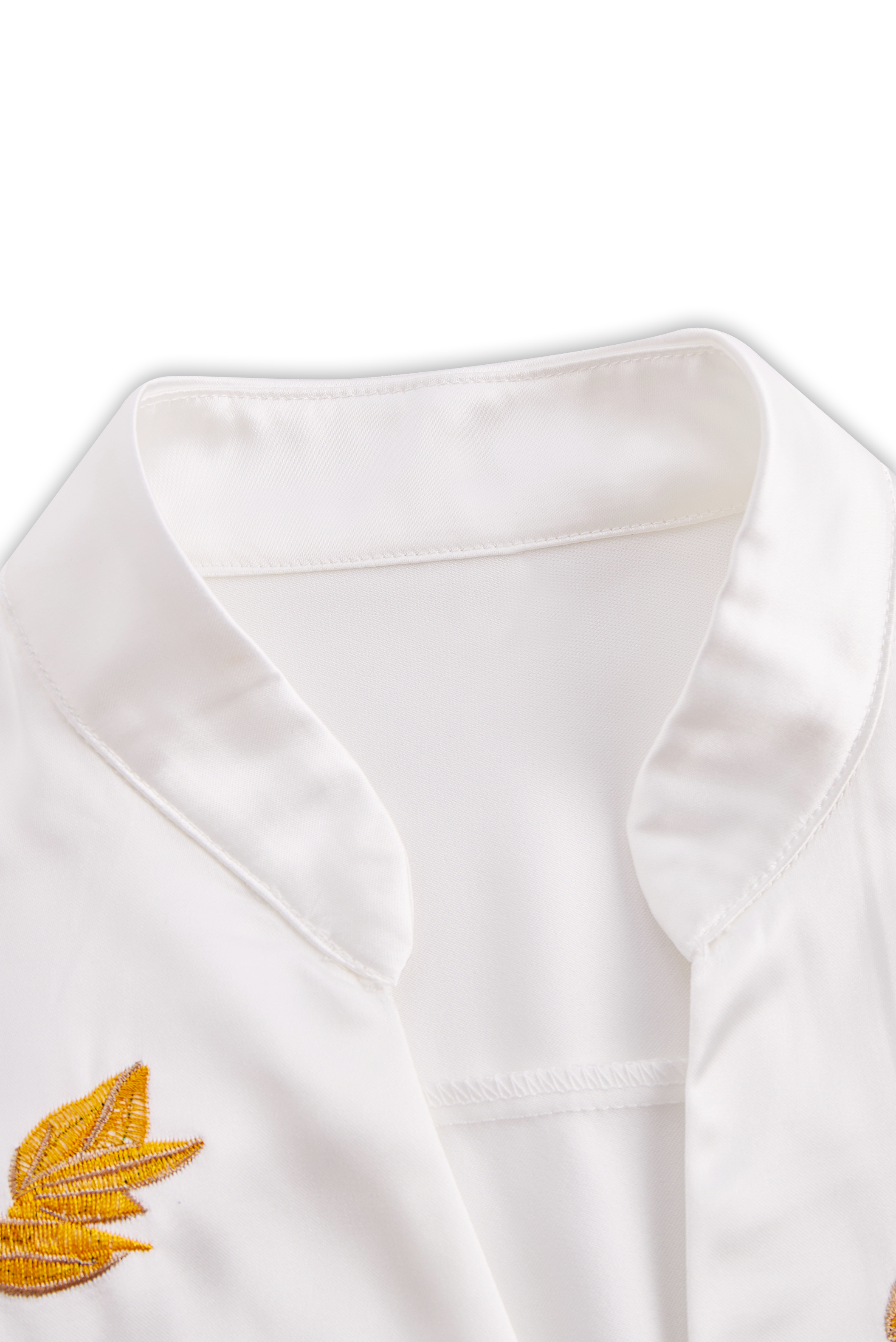 Women's Yellow Floral Embroidered Sleeveless - Blouse