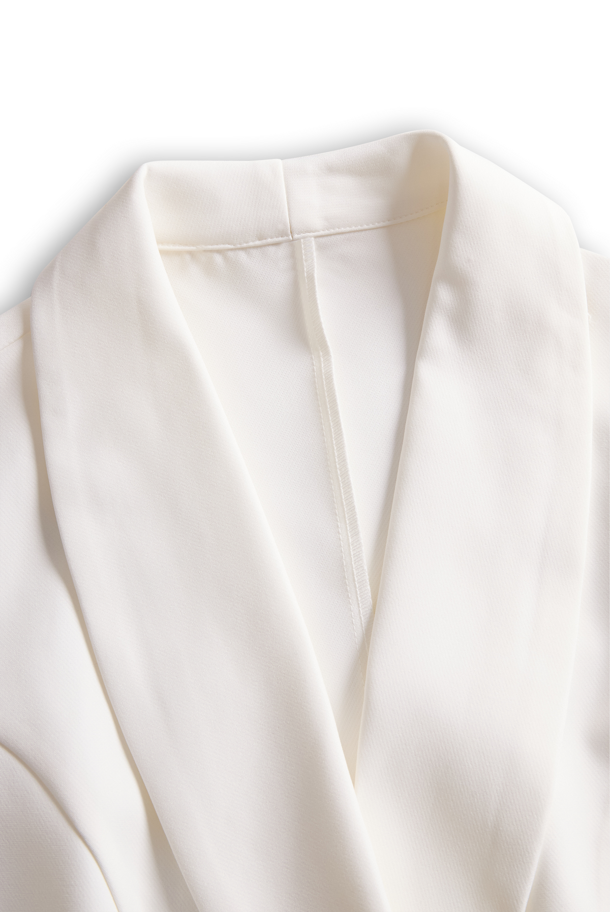 Classic Ivory Belted Tailored Silhouette - Jumpsuit