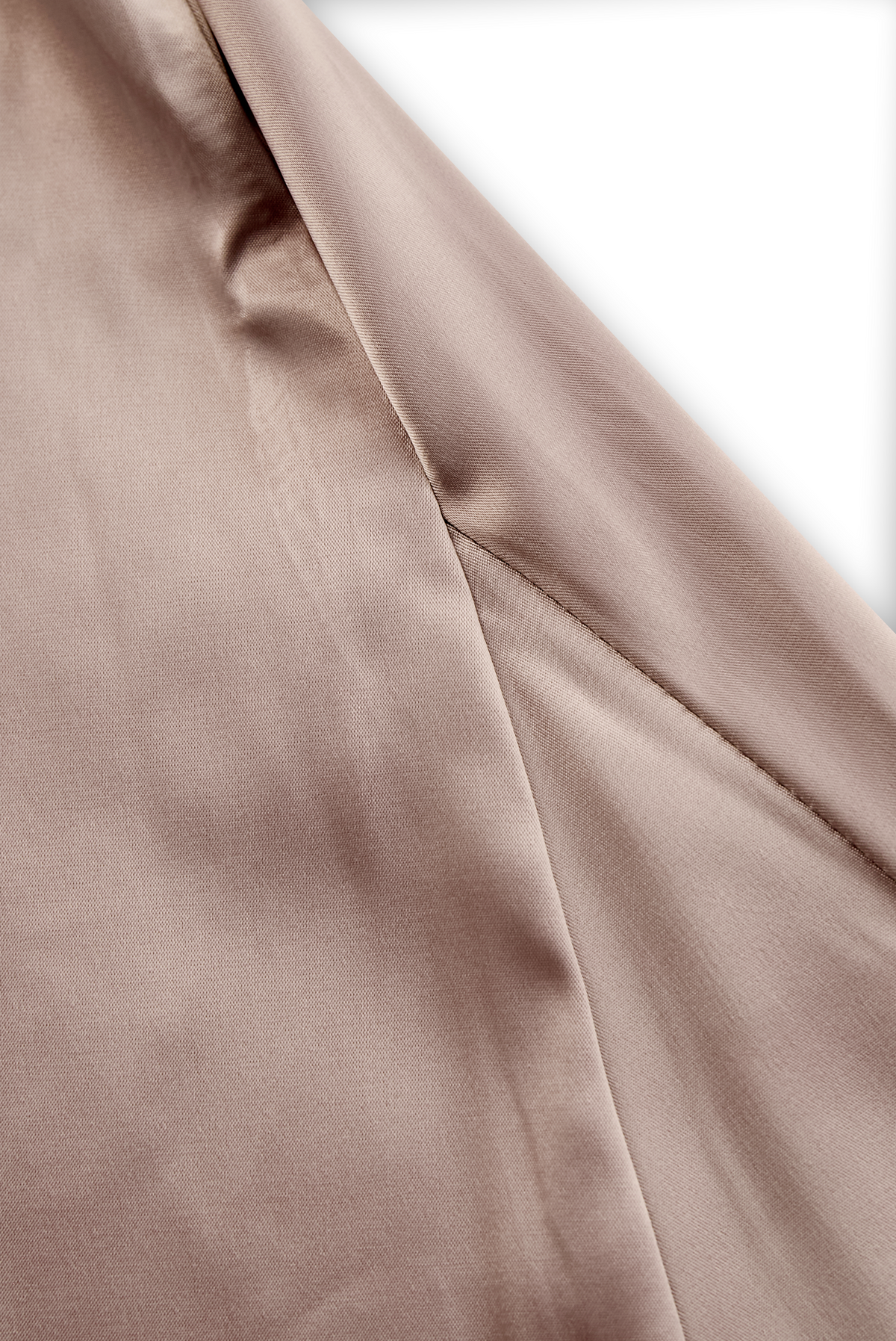 Champagne Satin One-Shoulder Evening - Maxi Dress