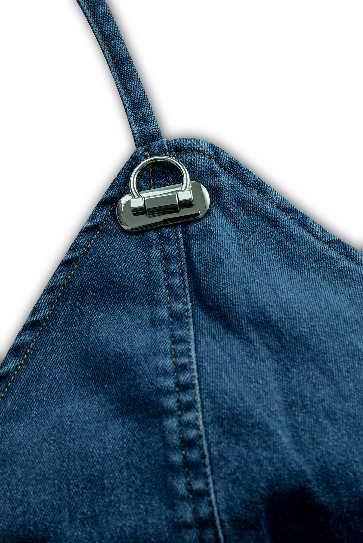 Vibrant Blue Halter Denim - Mini Dress