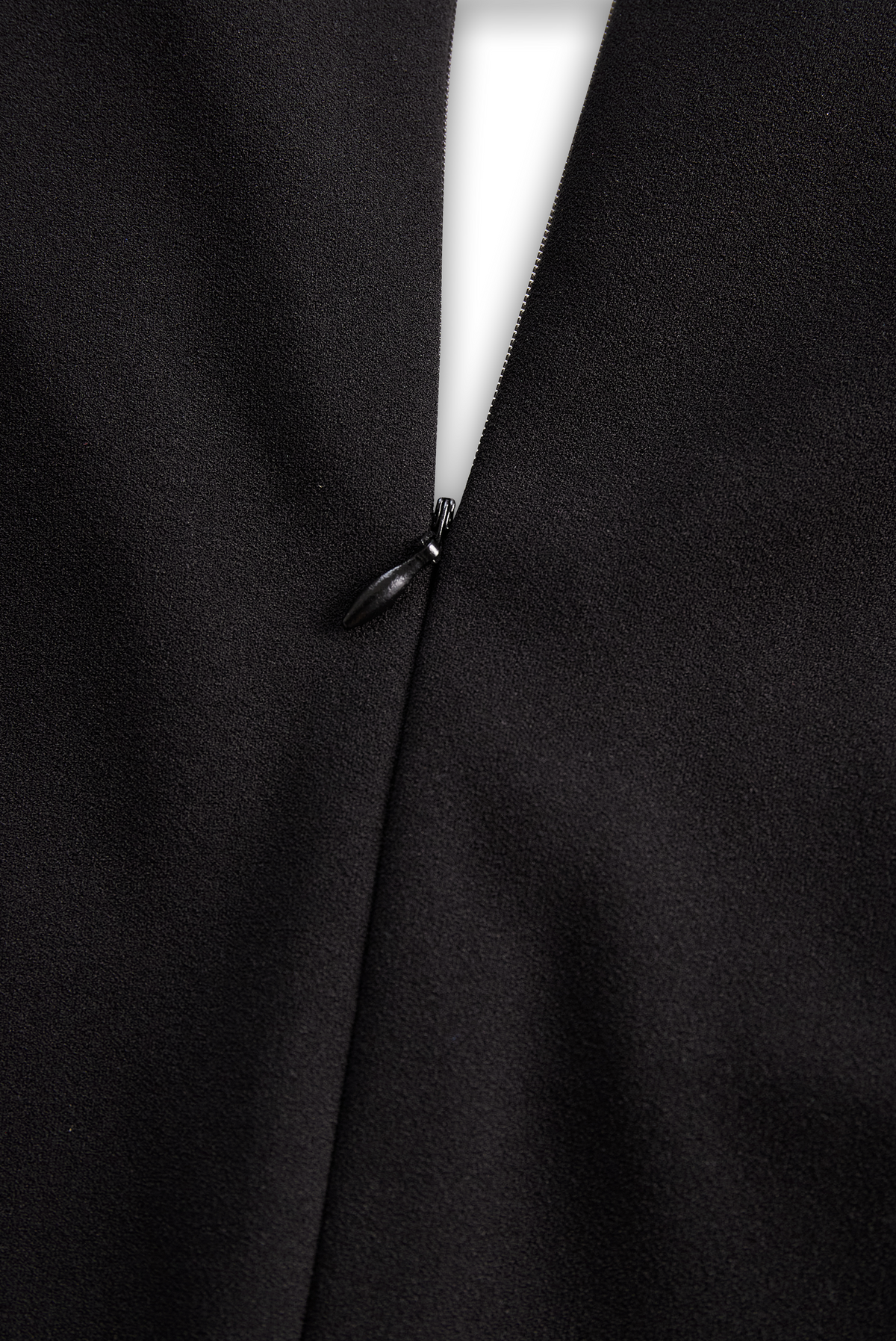 Sleek Black Belted Mandarin Collar Sheath - Midi Dress