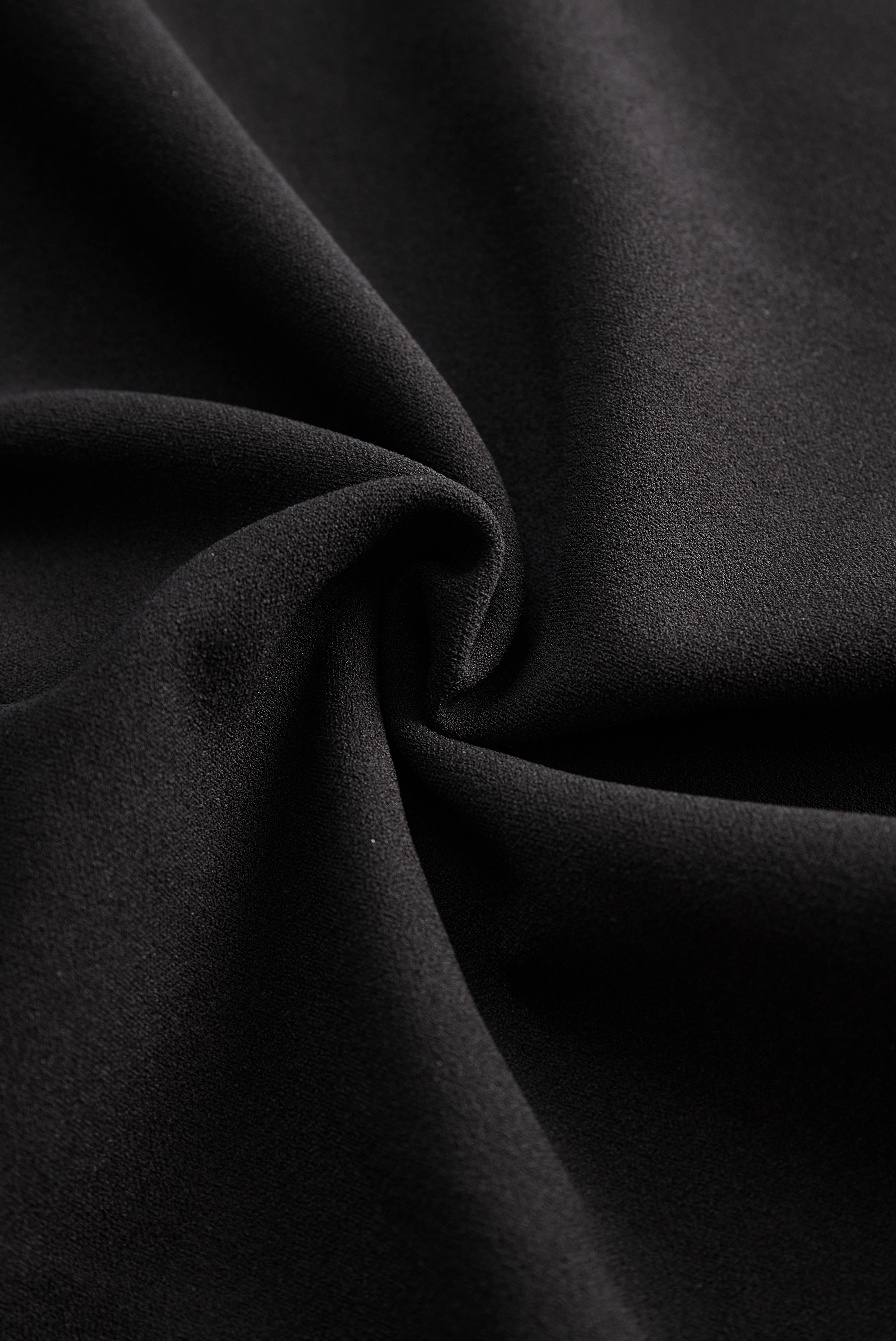 Sleek Black Belted Mandarin Collar Sheath - Midi Dress