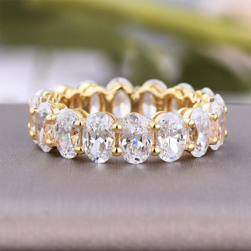 Wedding 4PC Stunning Golden Tone Bridal Set For Women In Sterling Silver Shineofdiamond