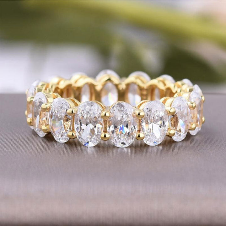 Wedding 4PC Stunning Golden Tone Bridal Set For Women In Sterling Silver Shineofdiamond