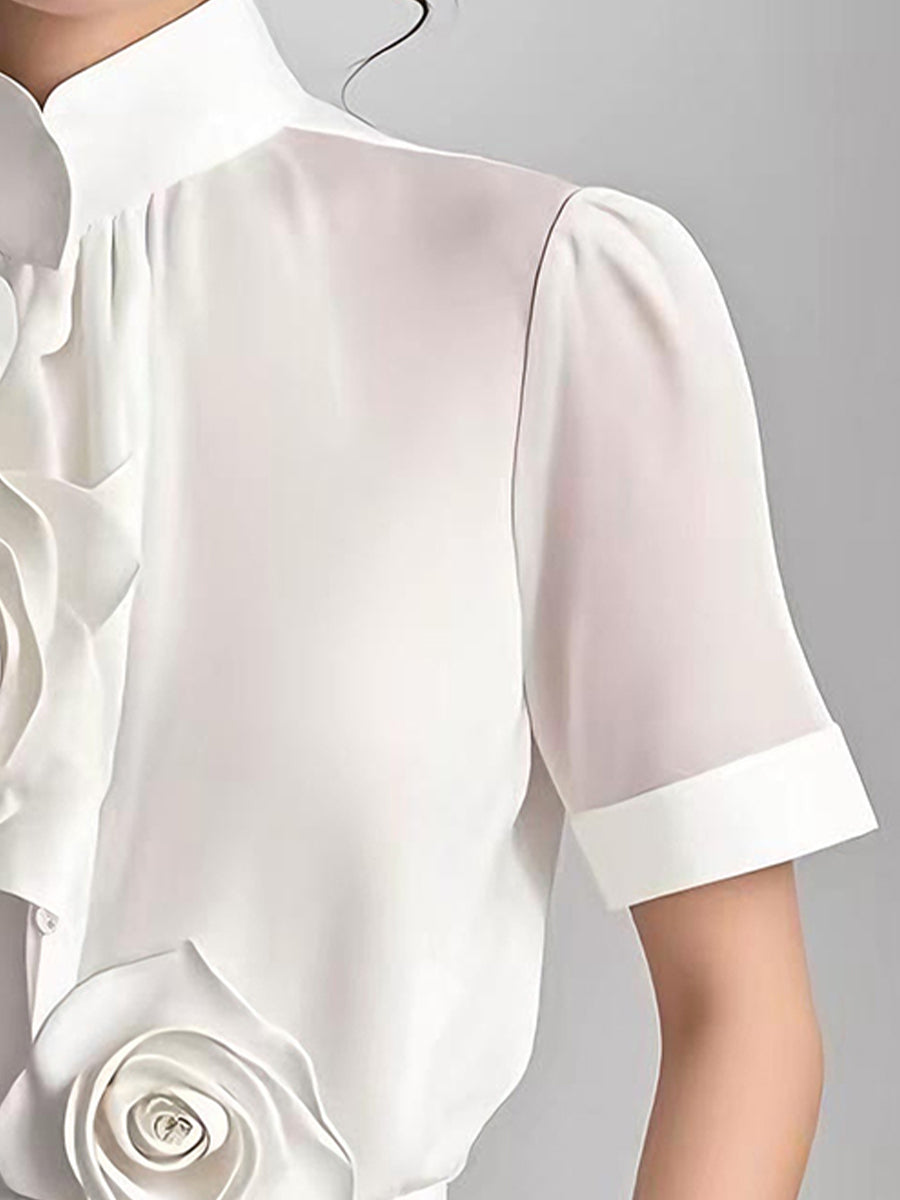 Embellished Floral Elegance - Blouse