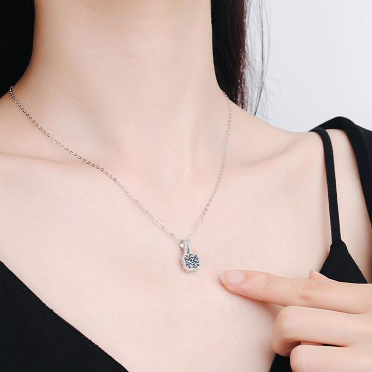 Classic Cushion Cut Pendant Necklace Shineofidamond