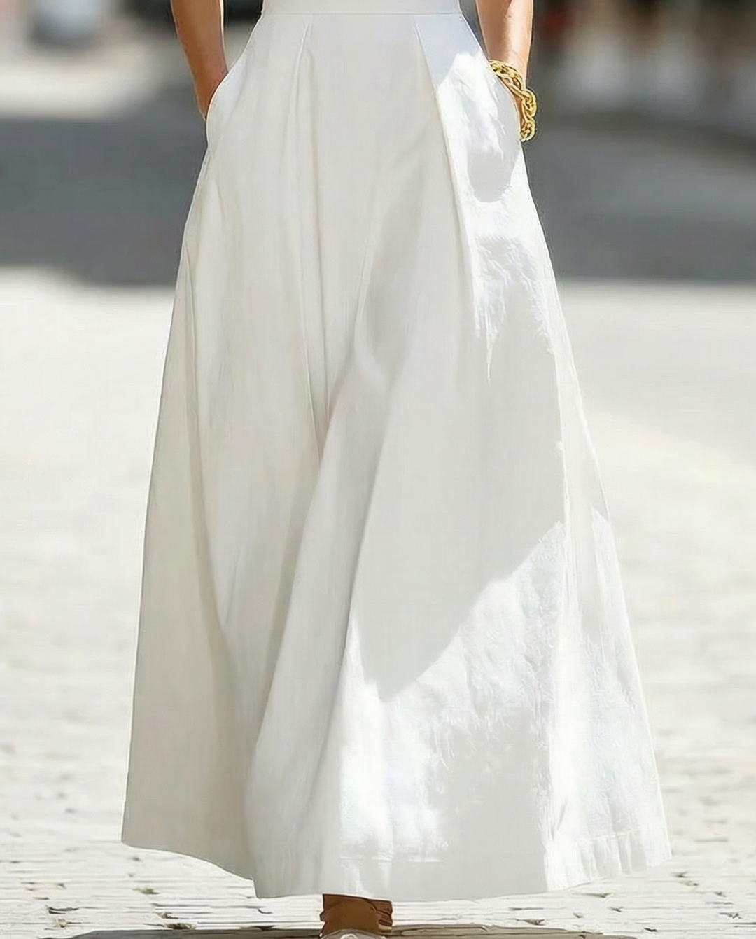 White Structured Longline Tailored Fit - Maxi Dress
