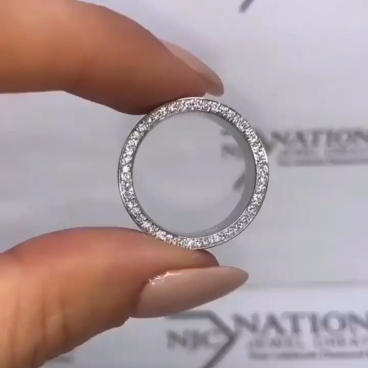 Men Handmade Eternity Wedding Band with Full Eternity Gemstone Sides Shineofdiamond