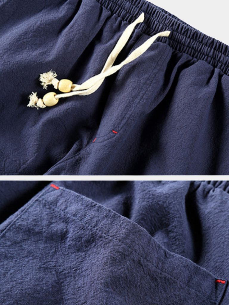 Azure Coast Linen Trousers - Casa  Laro CASA LARO