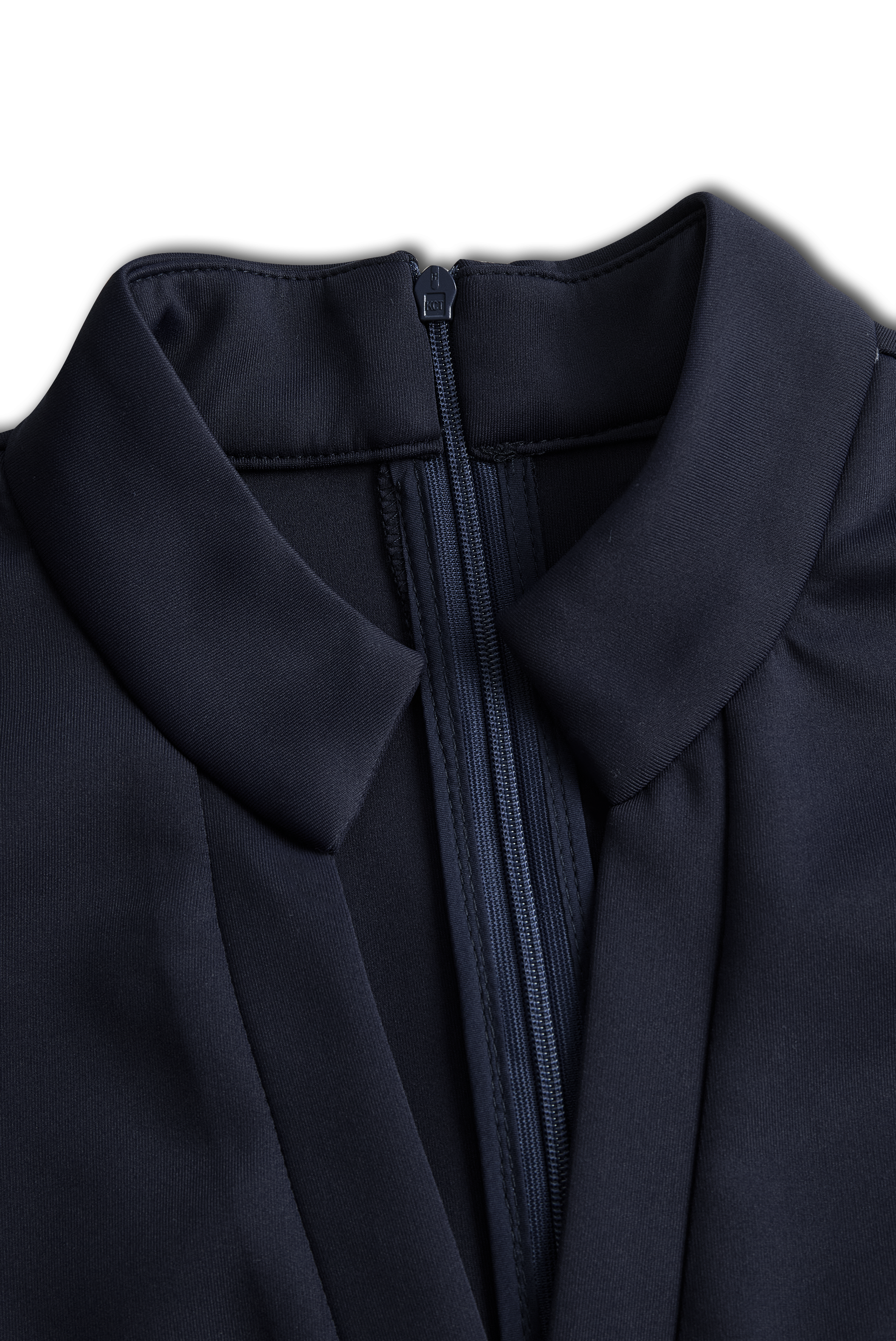 Elegant Navy Sleeveless Tailored Sheath - Midi Dress