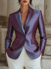Iridescent Satin Tailored Fit - Blazer