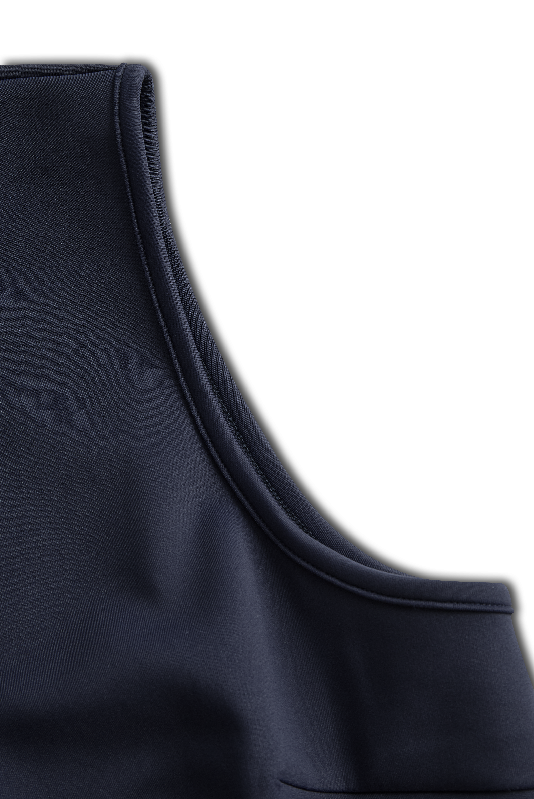 Elegant Navy Sleeveless Tailored Sheath - Midi Dress