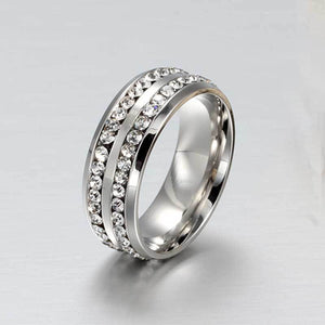 Men's Round Cut Wedding Band in Sterling Silver Shineofdiamond