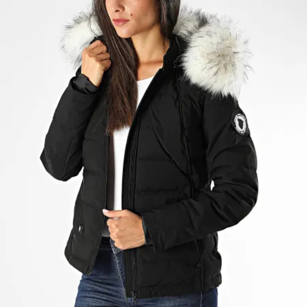 Freya - Heated Women’s Puffer Jacket with Faux Fur Hood CASA LARO WOMEN