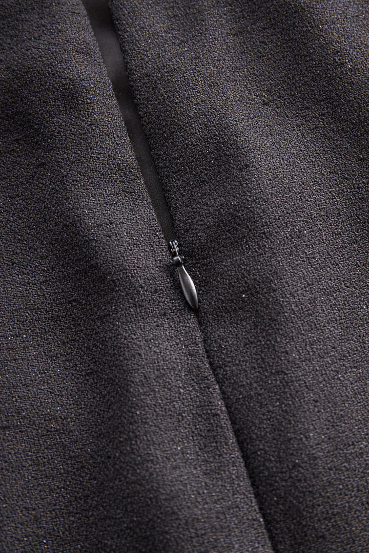 Pearl Button Vest And Maxi Skirt Two-Piece Set HWT