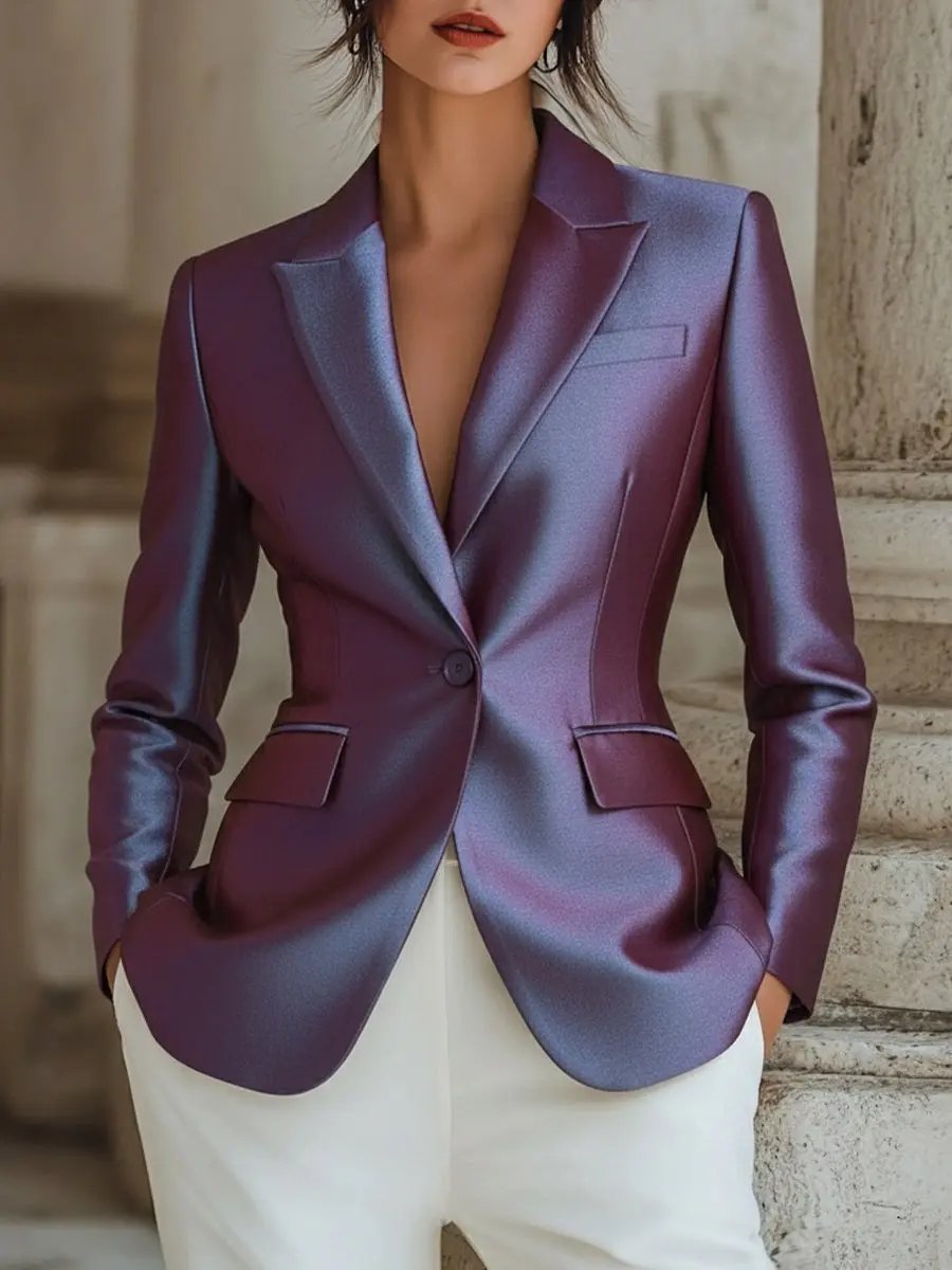 Iridescent Satin Tailored Fit - Blazer CASA LARO