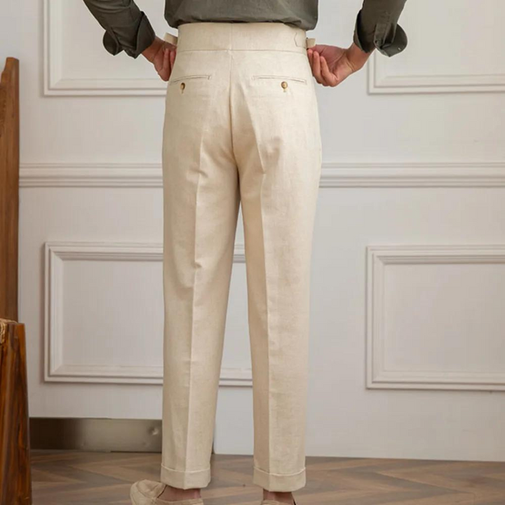 Linen-Cotton - Pleated Trouser CASA LARO