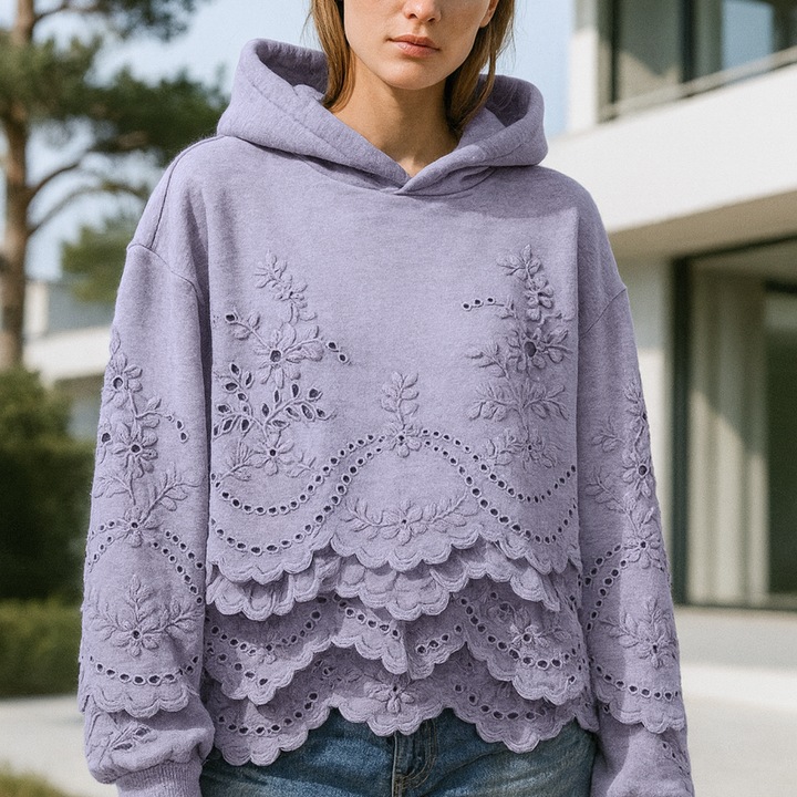 Lucia - Jumper with Lace Details CASA LARO WOMEN