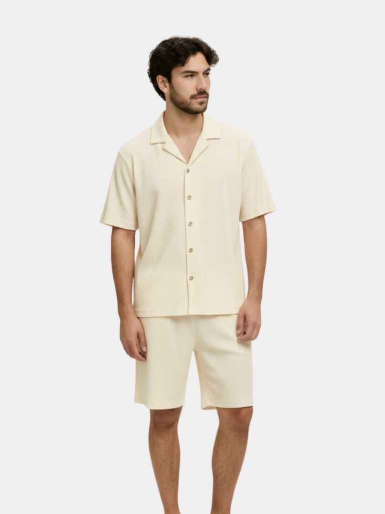 Minimalist Corduroy Set Shorts and Shirt - Casa  Laro CASA LARO