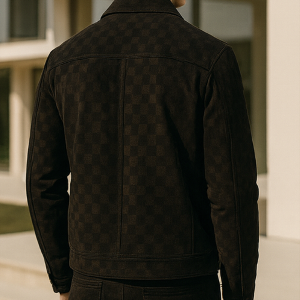 Nico - Checkered Suede Jacket CASA LARO MEN