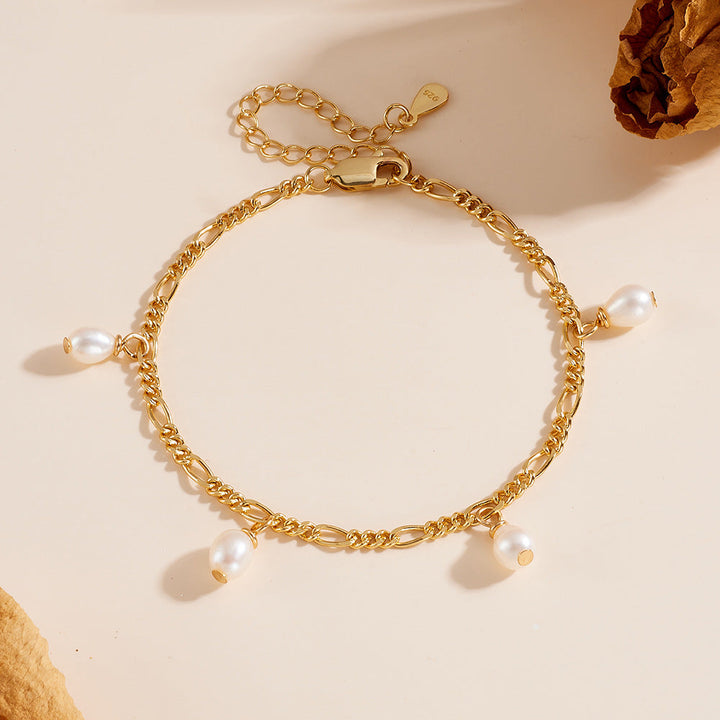 Natural Pearls 18k Gold Plated Bracelet Carly Jewelry