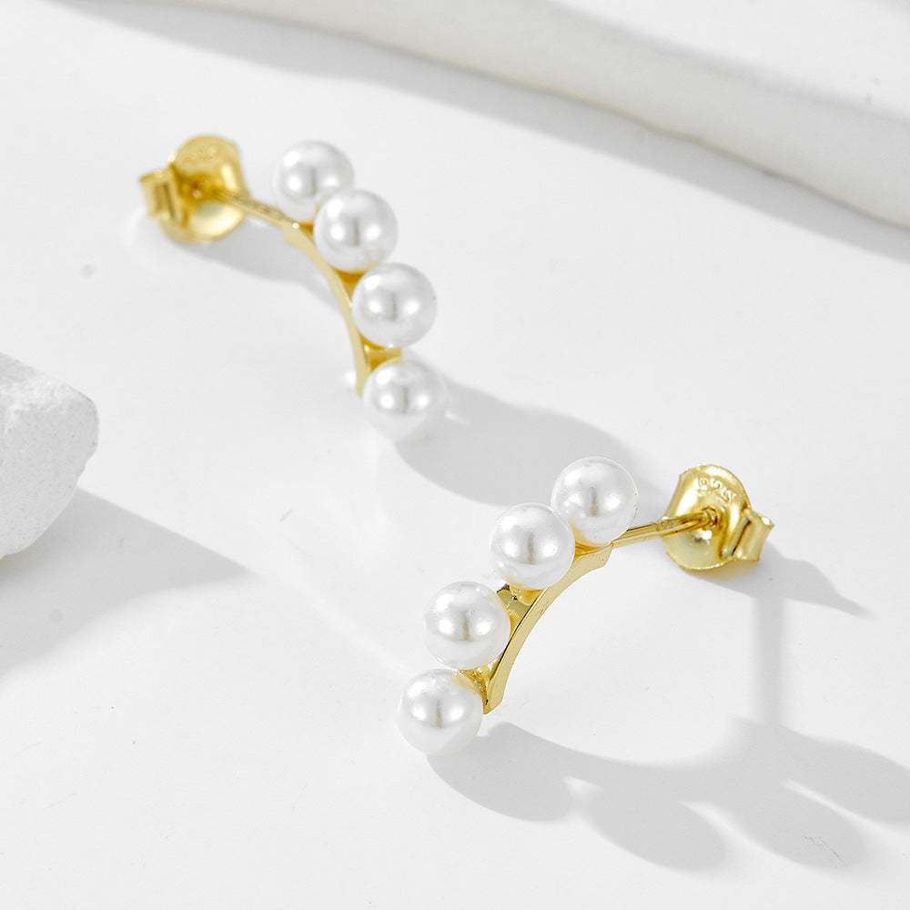 Classic Sterling Silver Pearl Earrings Carly Jewelry