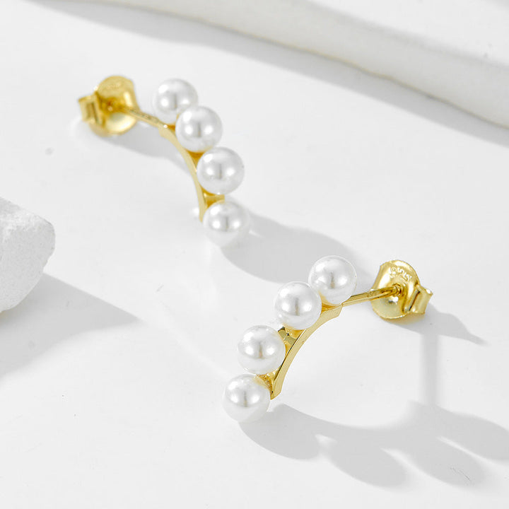 Classic Sterling Silver Pearl Earrings Carly Jewelry