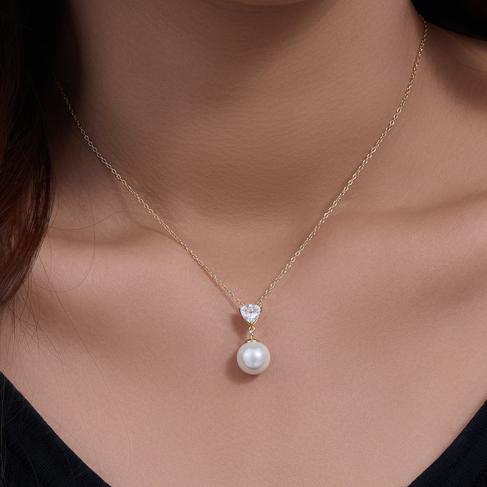 Sterling Silver Pearl Necklace For Mom Carly Jewelry