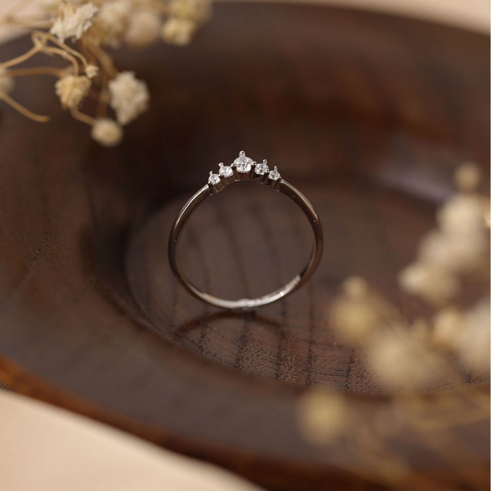 Simple Crown Design Sterling Silver Band Carly Jewelry