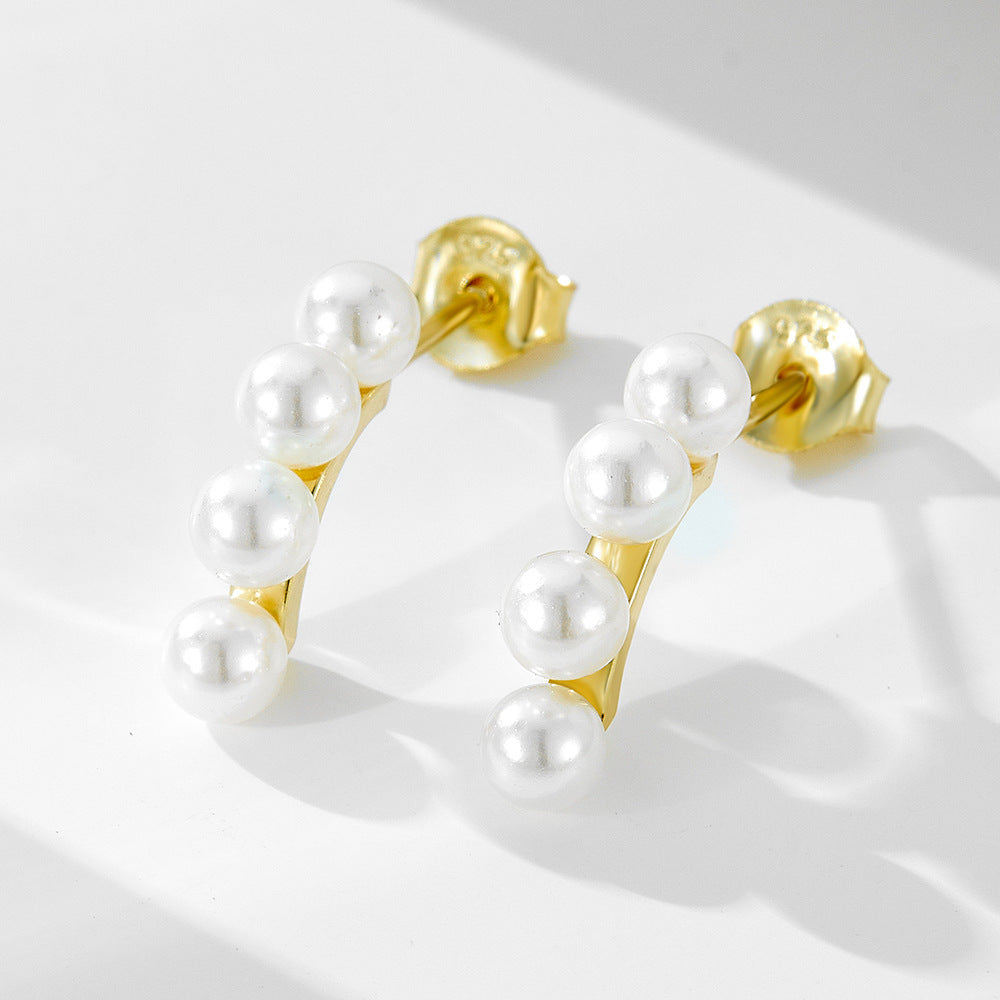 Classic Sterling Silver Pearl Earrings Carly Jewelry