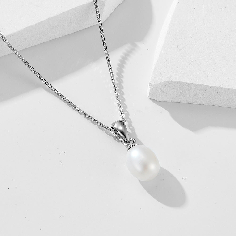 Classic Pearl Sterling Silver Necklace Carly Jewelry