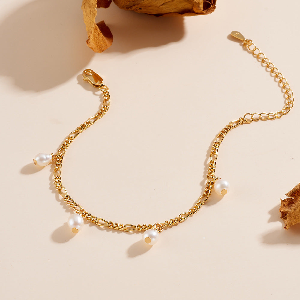 Natural Pearls 18k Gold Plated Bracelet Carly Jewelry