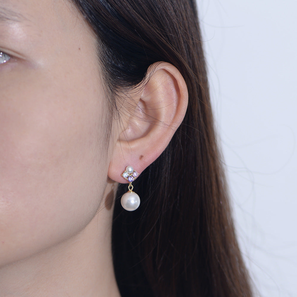 Elegant Pearls Sterling Silver Pendant Earrings Carly Jewelry