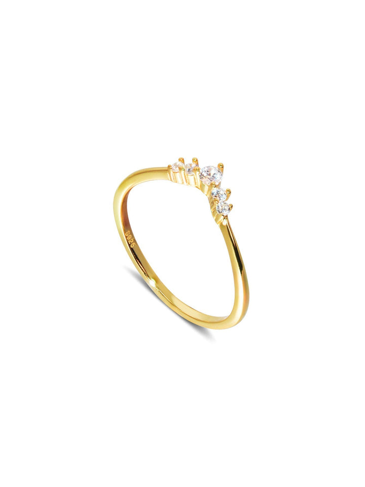 Simple Crown Design Sterling Silver Band Carly Jewelry