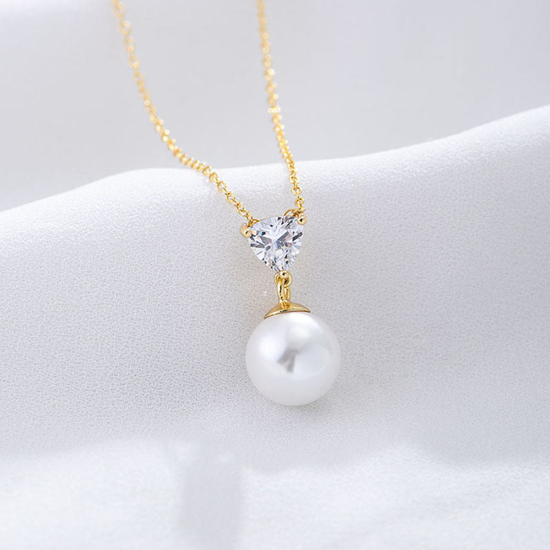 Sterling Silver Pearl Necklace For Mom Carly Jewelry