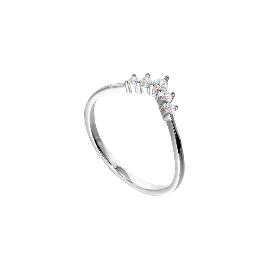 Simple Crown Design Sterling Silver Band Carly Jewelry