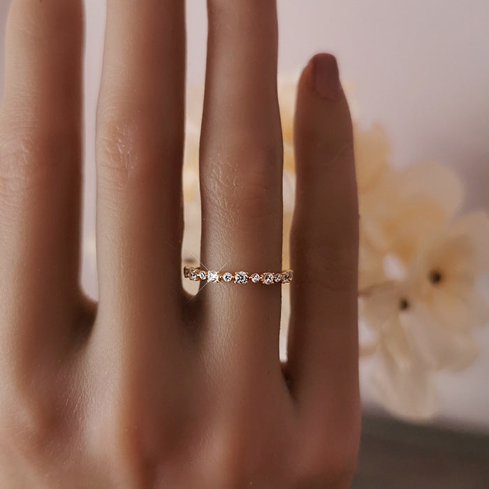 Special Price Classic Half Eternity Band in Sterling Silver in Silver / Golden Color Shineofdiamond