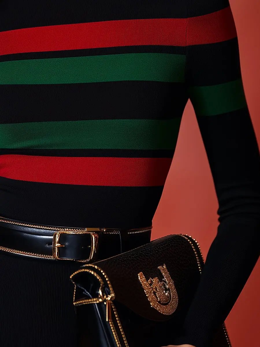 Vivid Striped Turtleneck - Sweater CASA LARO